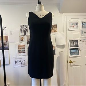 Ann Taylor Black Princess Seam Dress Knee Length